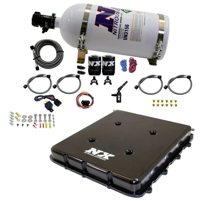 Nitrous Express Nitrous Kit w/Billet LT4 Supercharger Lid w/10lb Bottle fits 2015-2020 Cadillac CTS / Chevrolet Camaro / C...