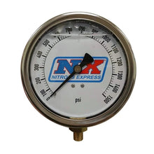 Load image into Gallery viewer, Nitrous Express Nitrous Pressure Gauge 4in-High Accuracy - Back View