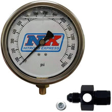 Load image into Gallery viewer, Nitrous Express Nitrous Pressure Gauge 4in-High Accuracy 4AN - Side View