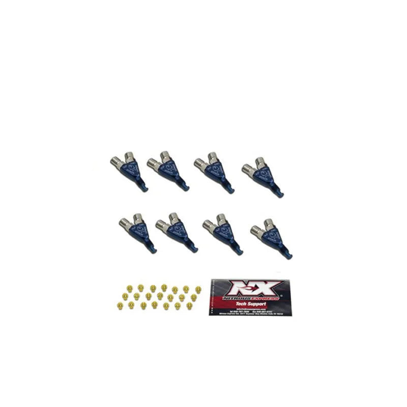 Nitrous Express Piranha Nozzles 8 Cyl (Incl All HP Settings) - Side View