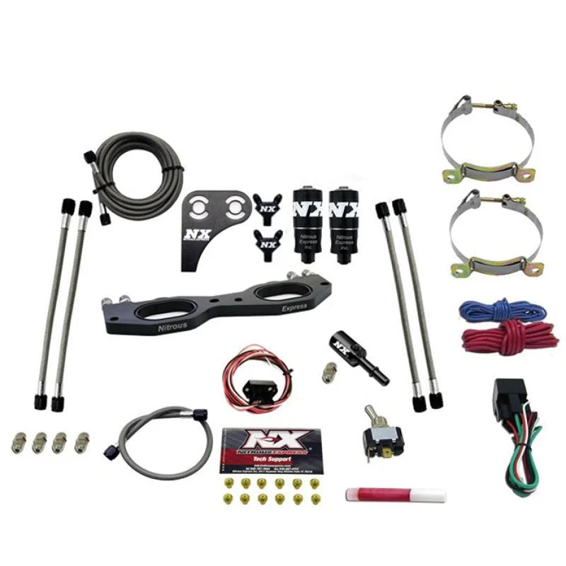 Nitrous Express Polaris RZR 900cc Nitrous Plate Kit w/o Bottle - Back View
