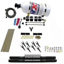 Load image into Gallery viewer, Nitrous Express Pro-Shk/Gas 4 Solenoids Nitrous Kit (200-600HP) w/Rails and 10lb Bottle - Side View