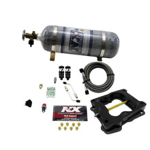 Load image into Gallery viewer, Nitrous Express Q-Jet/Holley Spread Bore Hitman Nitrous Kit (100-150-200HP) w/Composite Bottle - Side View