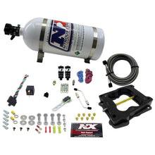 Load image into Gallery viewer, Nitrous Express Q-Jet/Holley Spread Bore Hitman Plus Nitrous Kit (50-200HP) w/10lb Bottle - Back View
