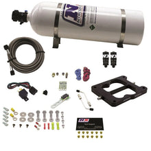 Load image into Gallery viewer, Nitrous Express Q-Jet/Holley Spread Bore Hitman Plus Nitrous Kit (50-200HP) w/15lb Bottle - Side View