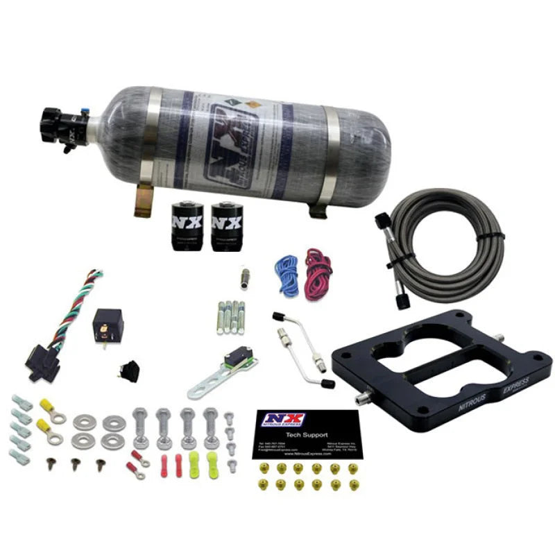 Nitrous Express Q-Jet/Holley Spread Bore Nitrous Kit (50-300HP) w/Composite Bottle - Side View