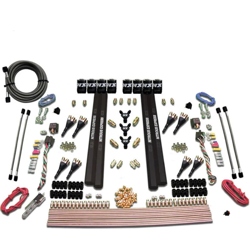 Nitrous Express SX2 Dual Stage 8 Solenoid /Gasoline Nitrous Kit (200-1200HP) w/o Bottle - Back View