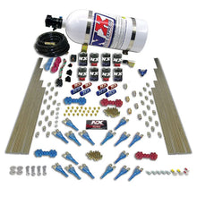 Load image into Gallery viewer, Nitrous Express Shark Dual Stage/Gas 16 Nozzles 8 Solenoids Nitrous Kit (200-1200HP) w/Comp Bottle - Main Product View