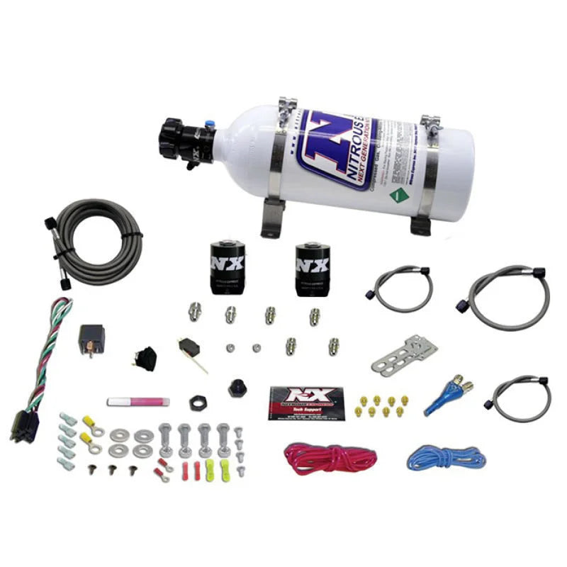 Nitrous Express Shark SHO 400 HP Single Nozzle Nitrous Kit w/5lb Bottle - Side View