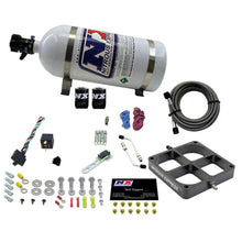 Load image into Gallery viewer, Nitrous Express Single Entry Crossbar 8500 Based Throttle Body Nitrous Kit w/10lb Bottle - Back View