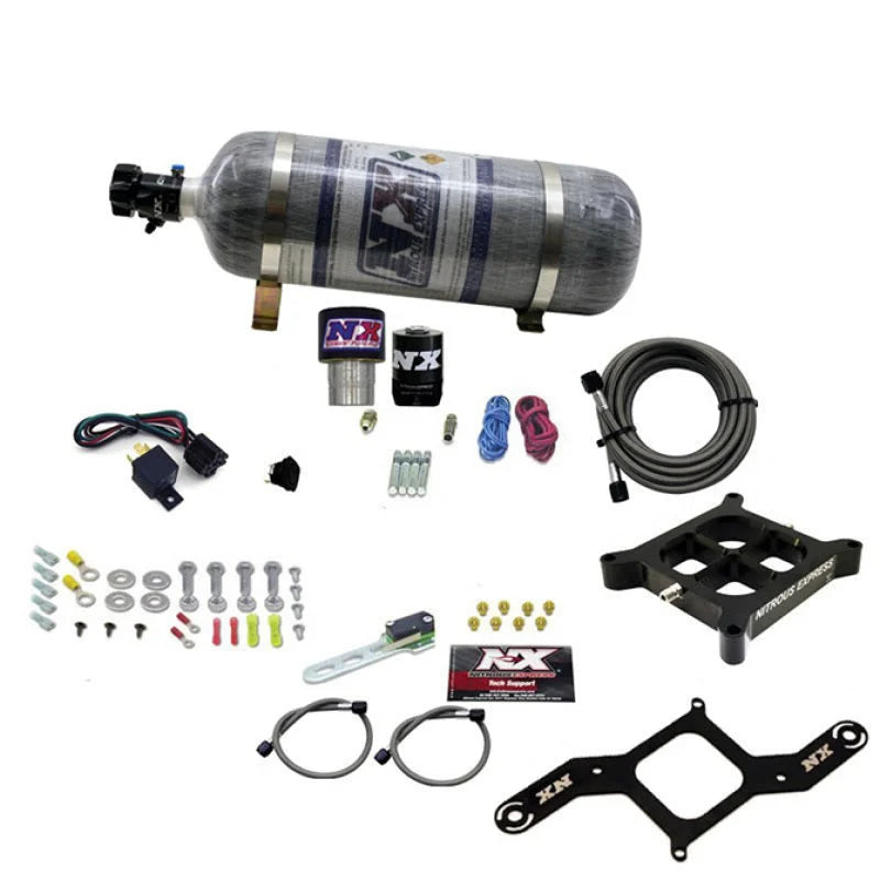 Nitrous Express Single Entry Crossbar RNC .178 4150 Flange Nitrous Kit (250-650HP) w/Compsite Bottle - Main Product View