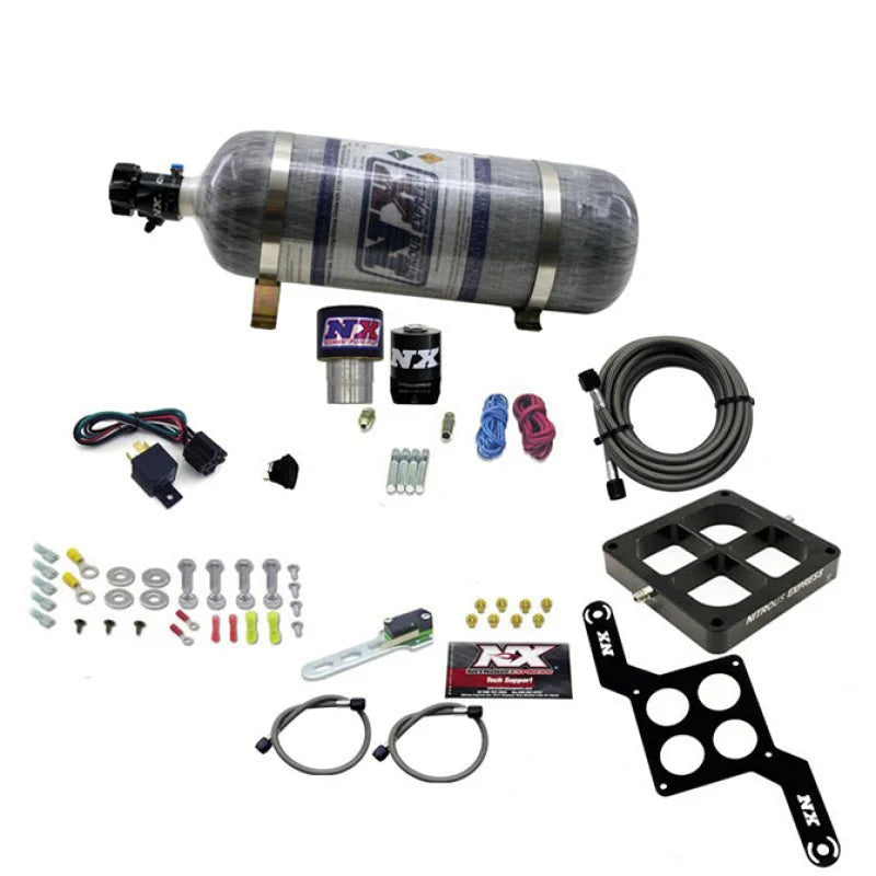 Nitrous Express Single Entry Crossbar RNC .178 4500 Flange Nitrous Kit (250-650HP) w/Comp Bottle - Main Product View