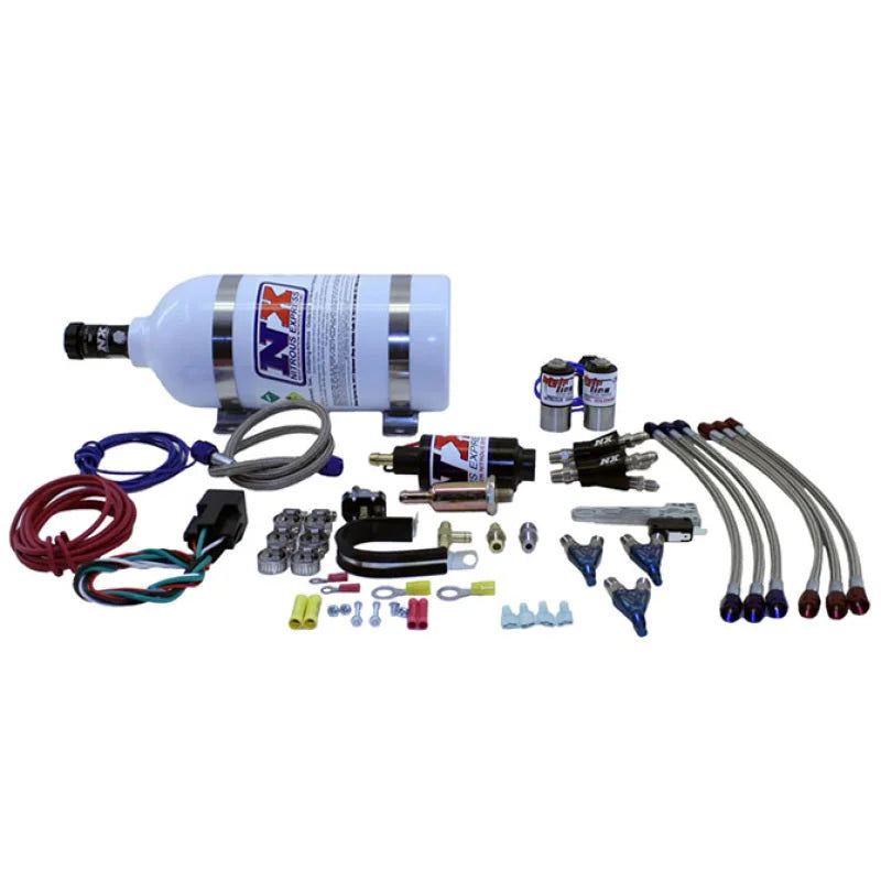Nitrous Express Three Cyl Mainline Nitrous Kit w/2.5lb Bottle - Back View