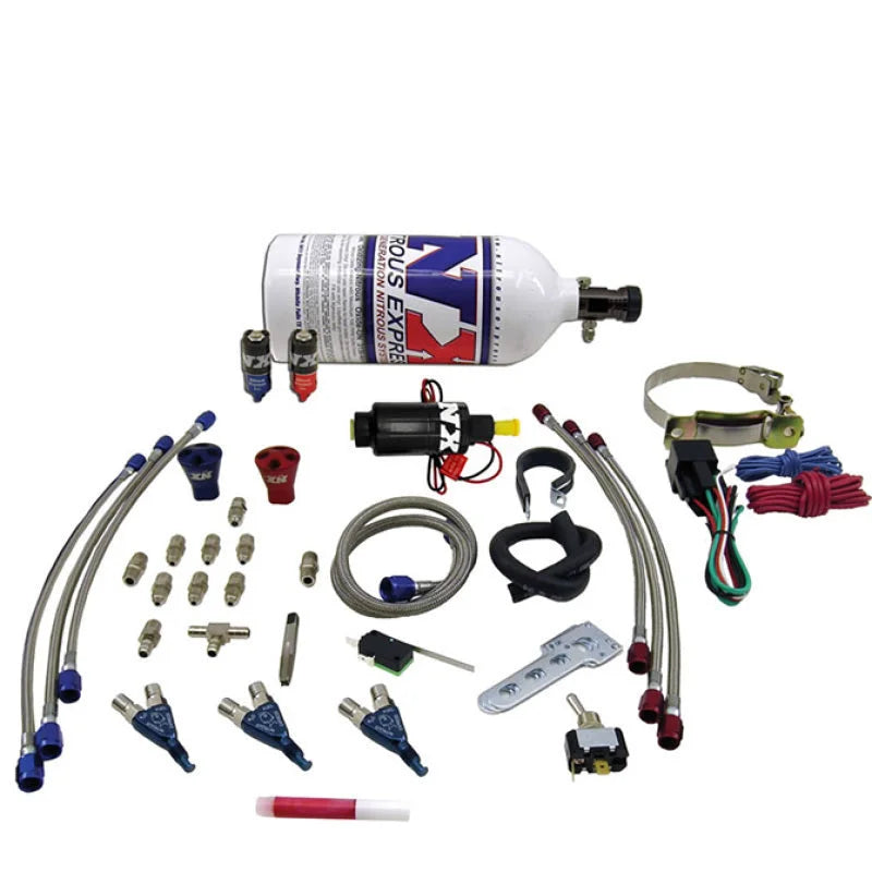 Nitrous Express Three Cyl Piranha Nitrous Kit w/2.5lb Bottle - Main Product View