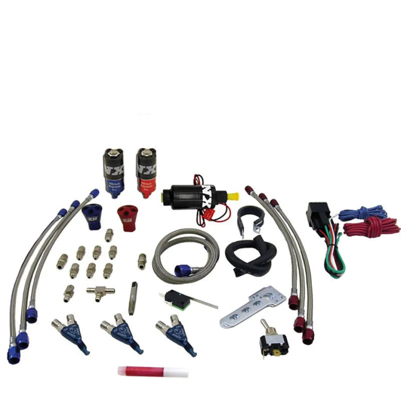Nitrous Express Three Cyl Piranha Nitrous Kit w/o Bottle - Back View