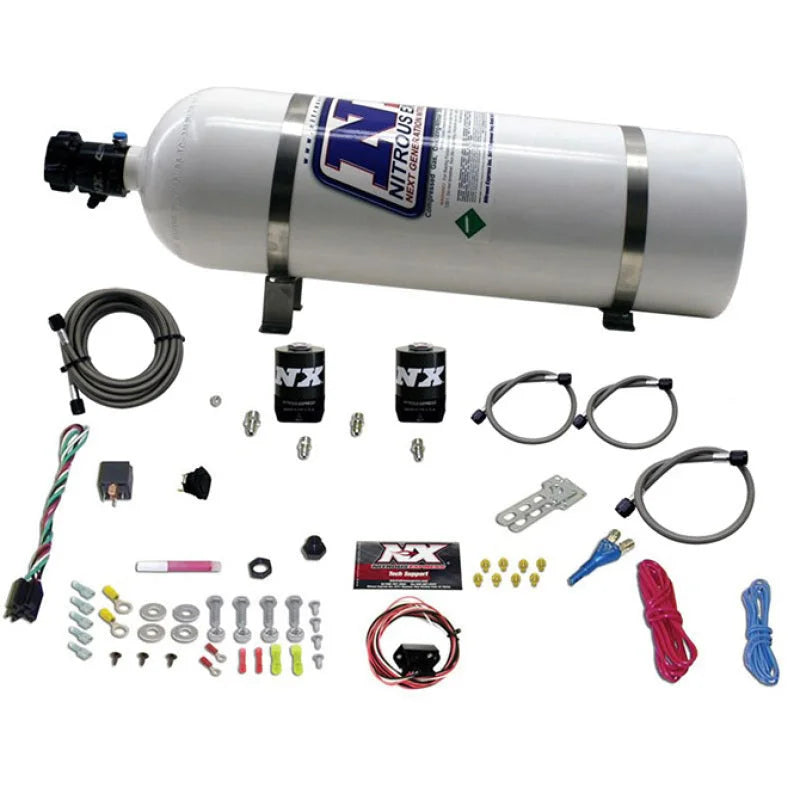 Nitrous Express Universal Fly By Wire Single Nozzle Nitrous Kit w/15lb Bottle (Incl TPS Switch) - Main Product View