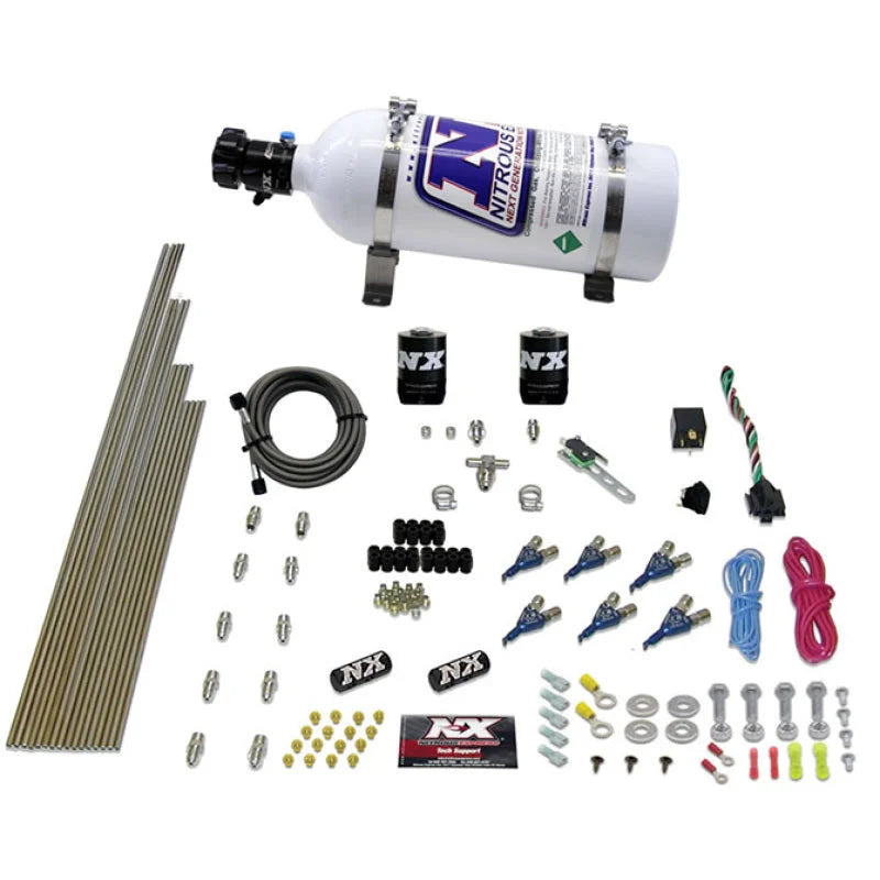 Nitrous Express V6AN Gasoline EFI Nitrous Kit (150-375HP) w/5lb Bottle - Back View