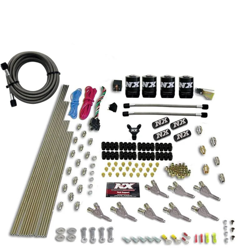 Nitrous Express Vortech Nozzle Nitrous Kit (200-500HP) Gas w/Dist Block & 4 Solenoids w/o Bottle - Main Product View