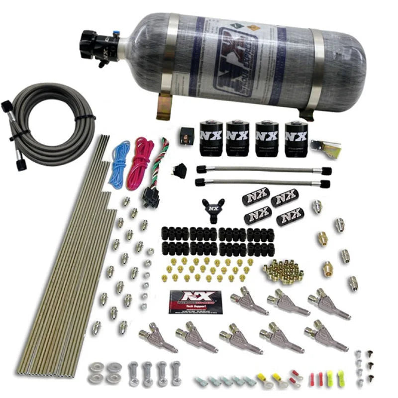 Nitrous Express Vortech Nozzle Nitrous Kit w/12lb Composite Bottle - Back View