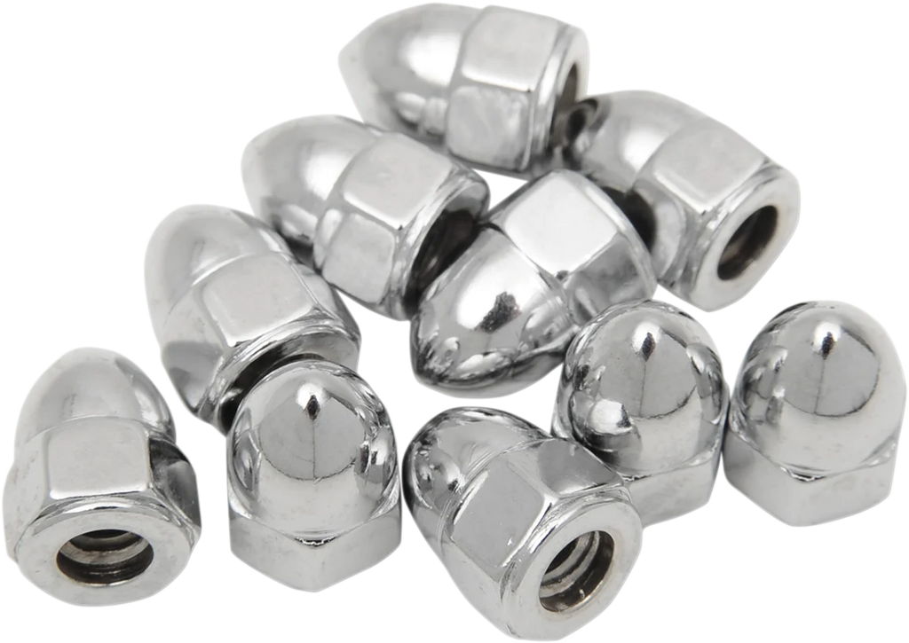 Nut - Acorn - Chrome - 1/2"-20 DragSpecialties MPB112 - Side View