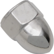 Load image into Gallery viewer, Nut - Acorn - Chrome - 1/4"-28 DragSpecialties MPB104 - Side View