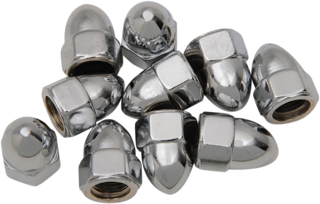Nut - Acorn - Chrome - 3/8"-24 DragSpecialties MPB108 - Main Product View