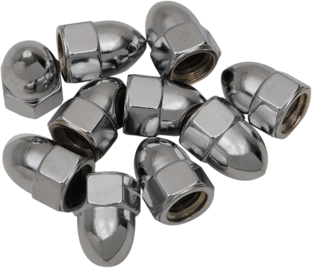 Nut - Acorn - Chrome - 7/16"-14 DragSpecialties MPB109 - Side View