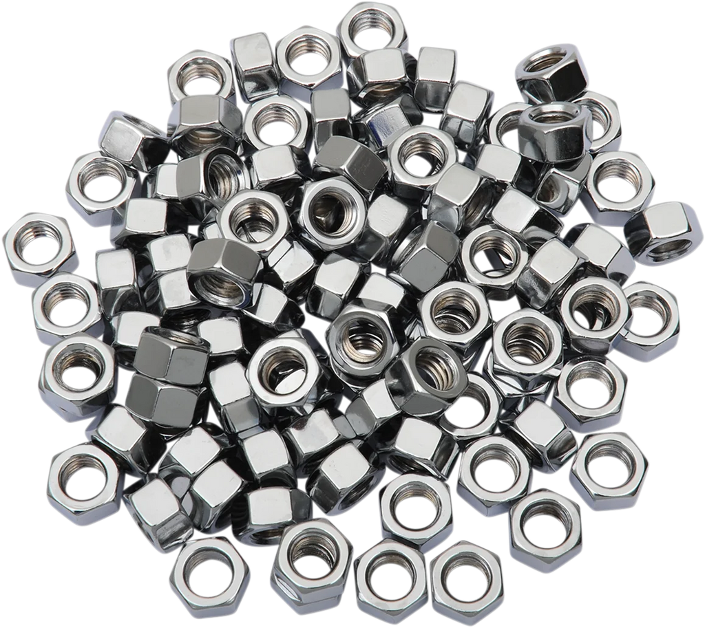Nut - Hex - 3/8"-24 - Chrome DragSpecialties MPB167 - Main Product View
