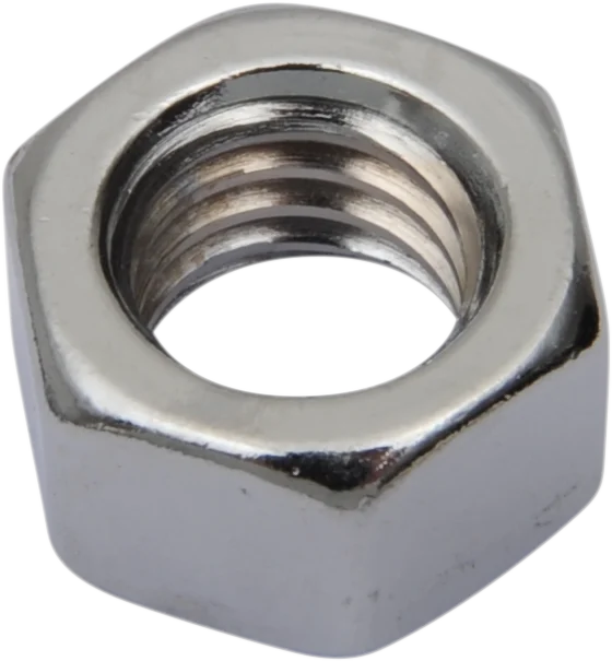Nut - Hex - 5/16"-24 - Chrome DragSpecialties MPB166 - Side View
