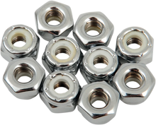 Load image into Gallery viewer, Nuts - Nylon - Chrome - 10-32 DragSpecialties MPB272 - Main Product View