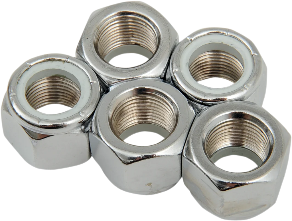 Nuts - Nylon - Chrome - 5/8"-18 DragSpecialties MPB281 - Main Product View