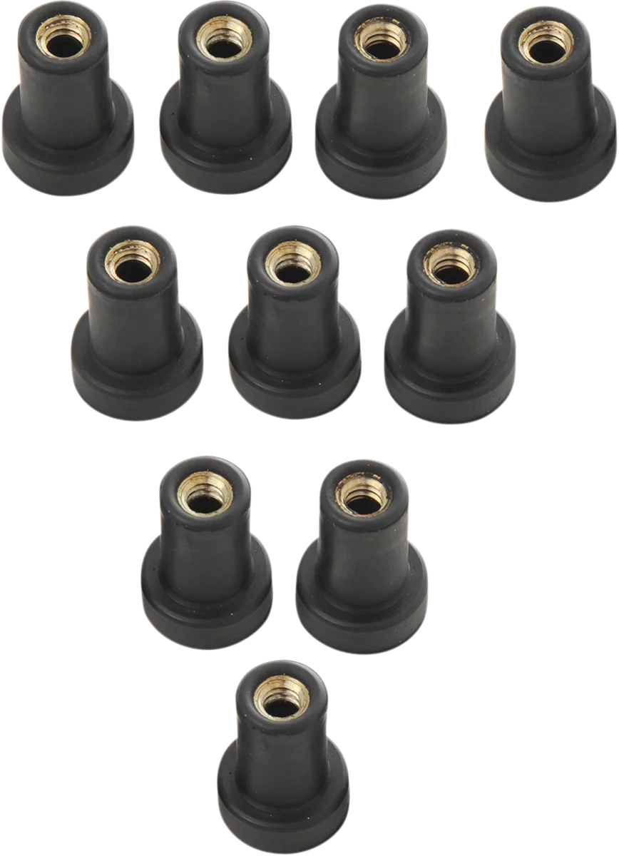 Nuts - Well - 1/4-20 - 10-Pack DragSpecialties 62309 - Side View