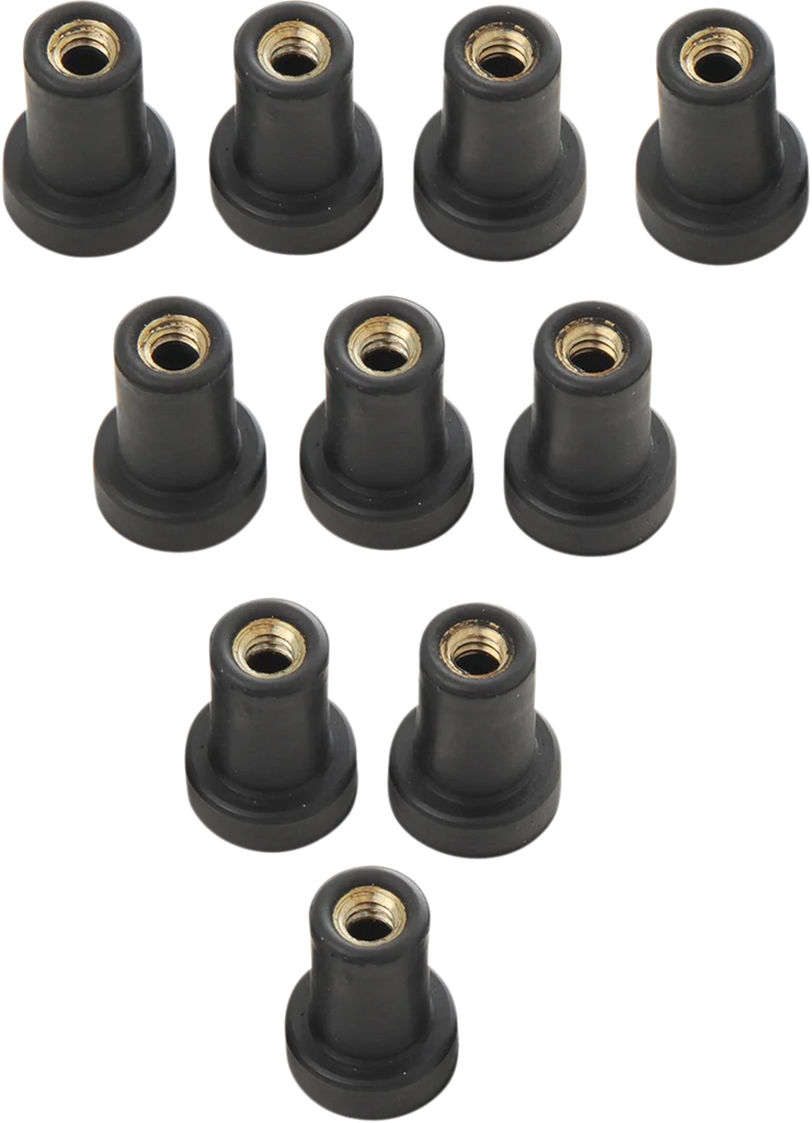 Nuts - Well - 1/4-20 - 10-Pack DragSpecialties 62309 - Side View