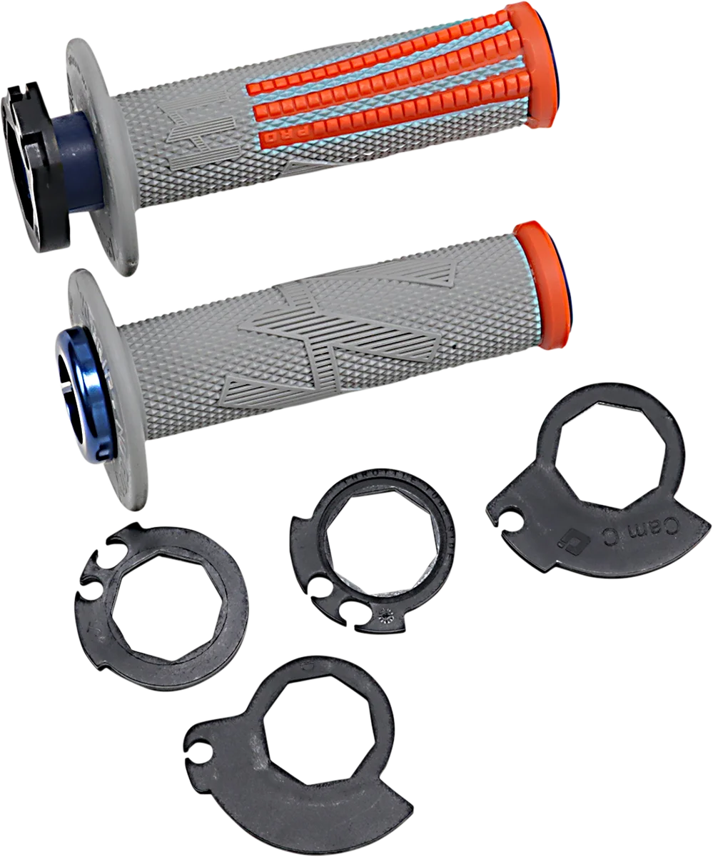ODI Grips Grips - Emig - Pro - V2 - Gray/Orange H36EPGO - Side View