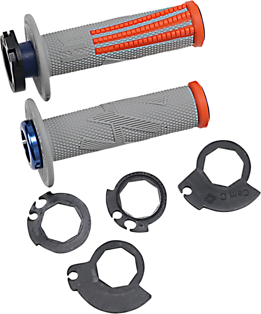 ODI Grips Grips - Emig - Pro - V2 - Gray/Orange H36EPGO - Side View