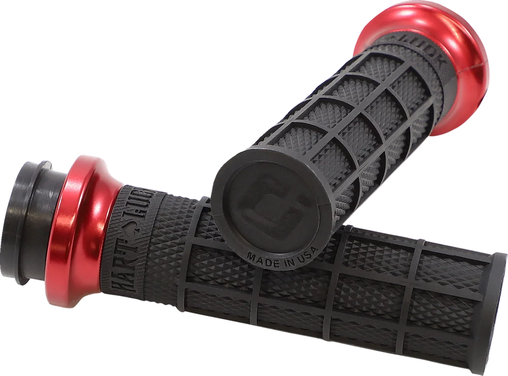 ODI Grips Grips - Hart Luck - TBW - Black/Red V31HTW-BB-R - Side View
