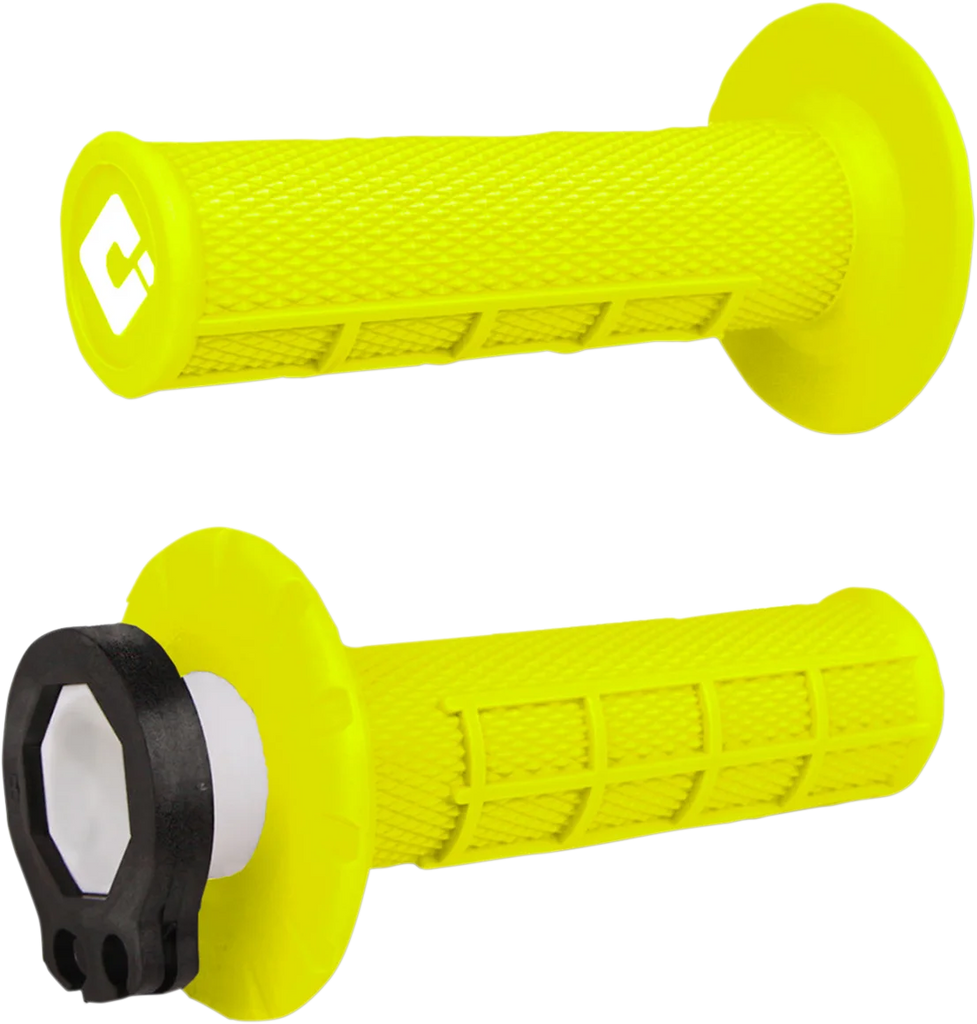 ODI Grips Grips - MX - Half Waffle - Fluorescent Yellow H36HWY - Side View