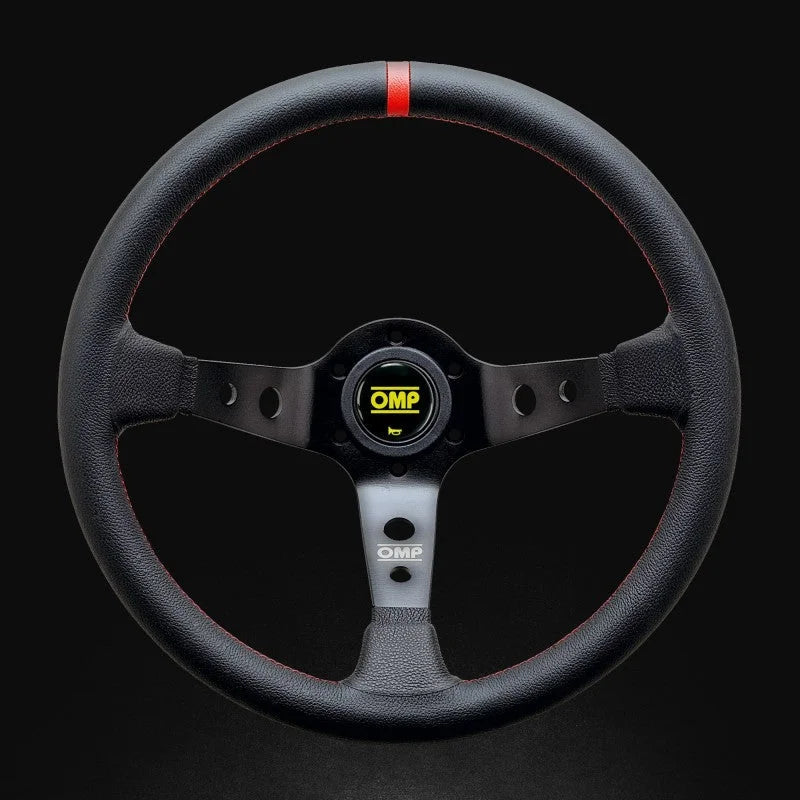 OMP Corsica Racing Steering Wheels 350mm - Black/Red