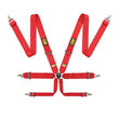 Load image into Gallery viewer, OMP First 3 Safety Harness Red