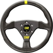 Load image into Gallery viewer, OMP Trecento Steering Wheel - Small Suede (Black) Leather