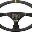 Load image into Gallery viewer, OMP WRC Mid-Depth 350mm Dished - Small Suede (Black)