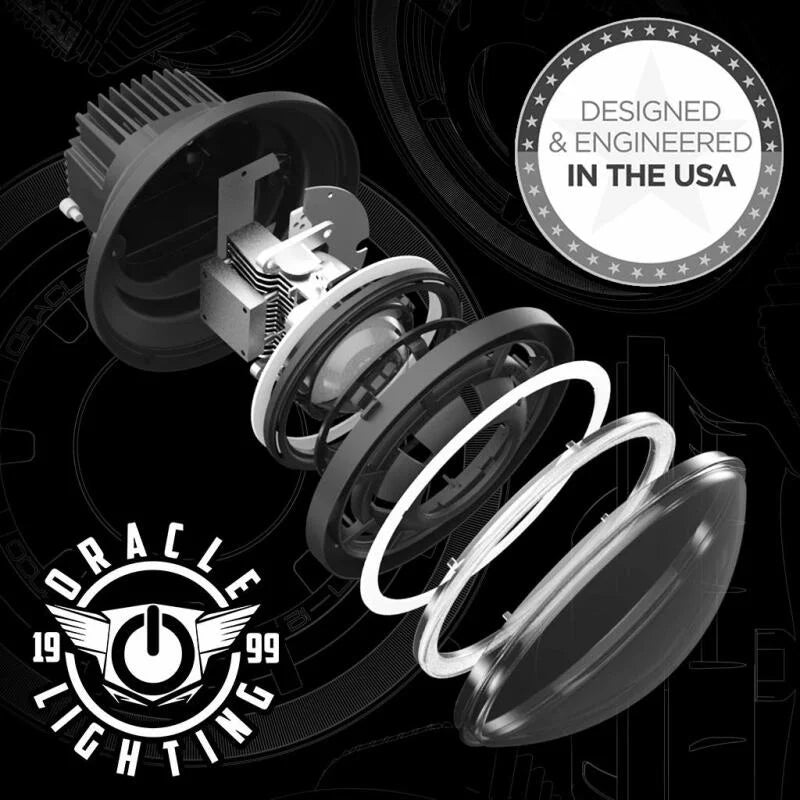 ORACLE Lighting 0718 Jeep Wrangler JK Oculus 7in Switchback BiLED Projector Headlights - Additional View 5