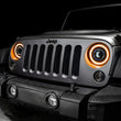 Load image into Gallery viewer, ORACLE Lighting 0718 Jeep Wrangler JK Oculus 7in Switchback Bi-LED Projector Headlights - Back View