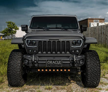 Load image into Gallery viewer, ORACLE Lighting 18-22 Jeep Wrangler JL Skid Plate w/ Integr LED Emitters - Amber - Side View