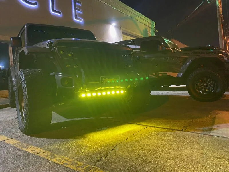 ORACLE Lighting 2019+ Jeep Wrangler JL Skid Plate w/ Integrated LED Emitters - Yellow - Additional View 12