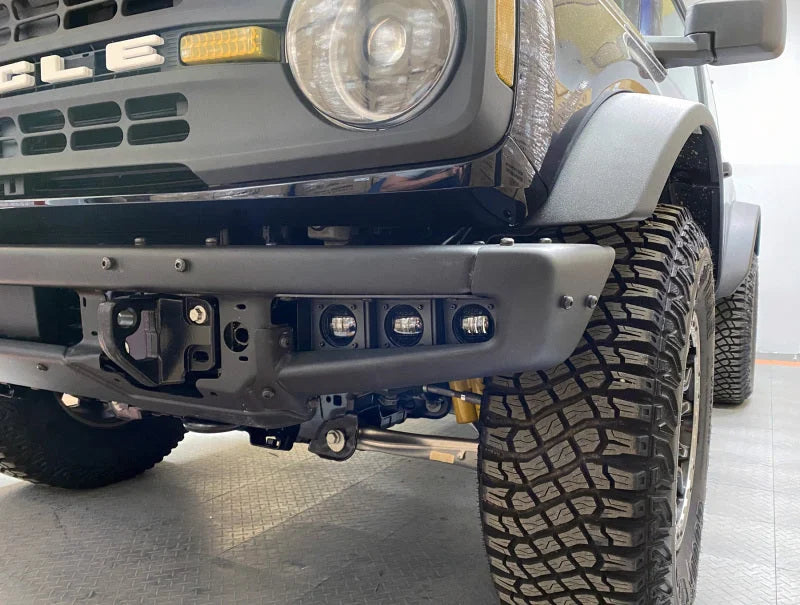 ORACLE Lighting 21-22 Ford Bronco Triple LED Fog Light Kit for Steel Bumper - White - Side View
