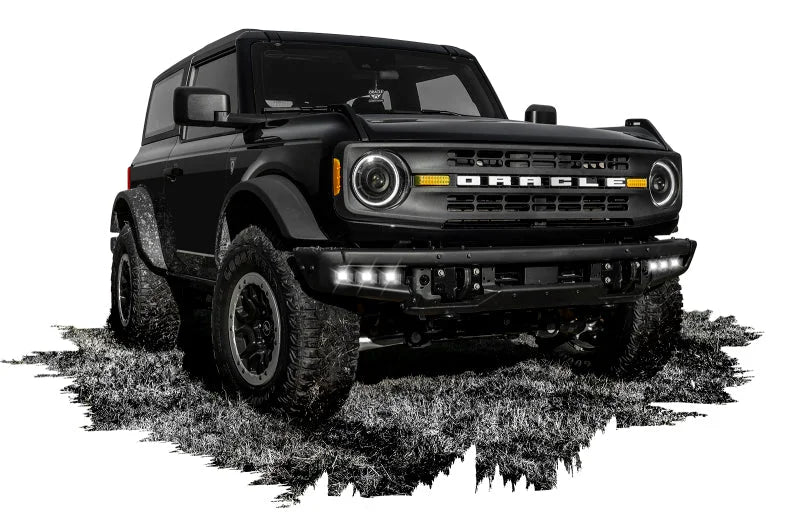ORACLE Lighting 21-22 Ford Bronco Triple LED Fog Light Kit for Steel Bumper - White - Back View