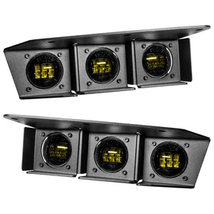 ORACLE Lighting 21-22 Ford Bronco Triple LED Fog Light Kit for Steel Bumper - Yellow - Main Product View