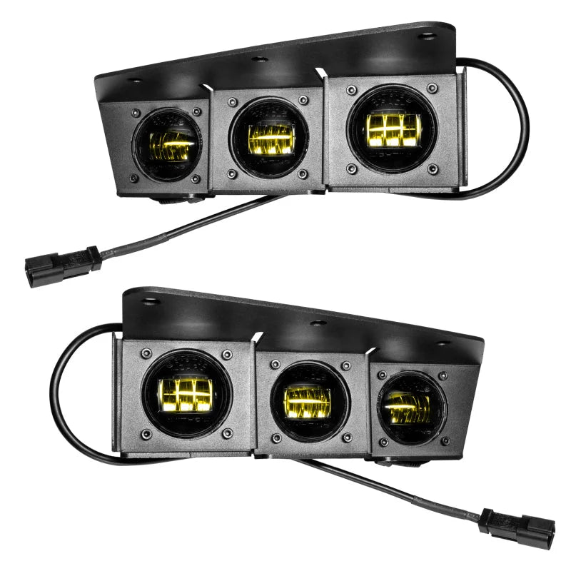 ORACLE Lighting 21-22 Ford Bronco Triple LED Fog Light Kit for Steel Bumper - Yellow - Additional View 12