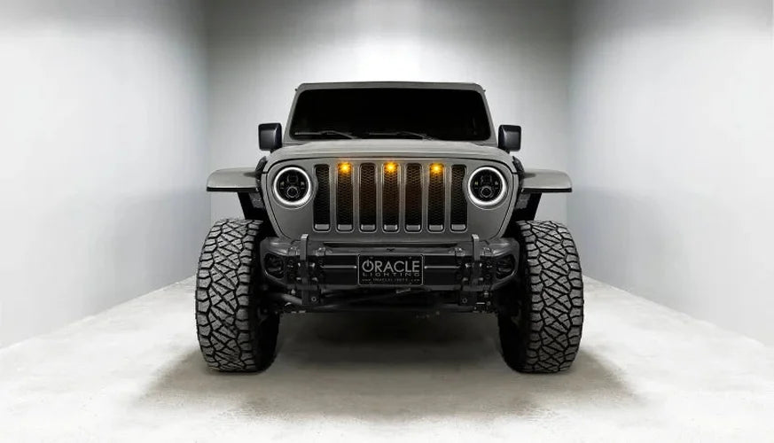 Oracle Jeep Wrangler JL/Gladiator JT 7in. High Powered LED Headlights (Pair) - White - Additional View 10